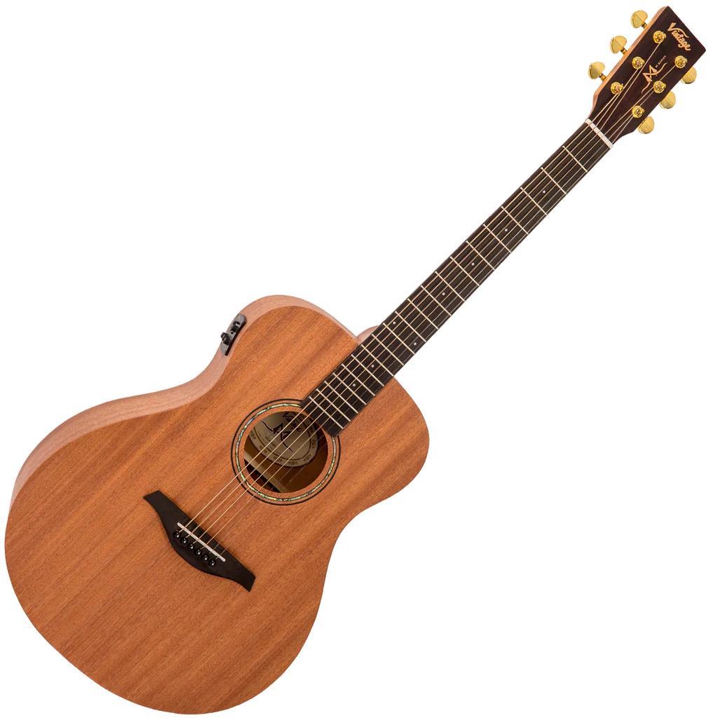 Vintage VE300N Electro Acoustic Folk Guitar - Natural