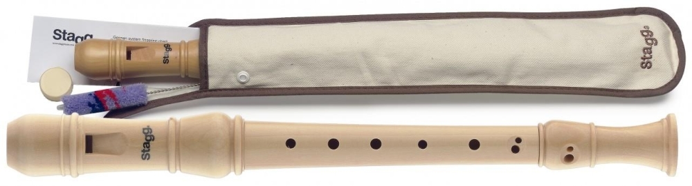 Stagg Soprano recorder, Baroque fingering, Maple wood