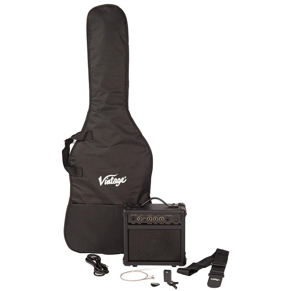 Vintage V69 Coaster Electric Guitar Pack - Cherry Red