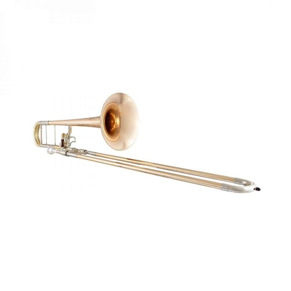 Conn Bb & F Lightweight Rose Brass Bell Trombone Open Wrap