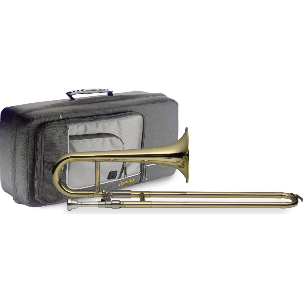 Stagg Bb slide trumpet, ML-bore, body in brass, with soft case
