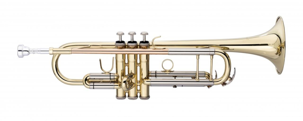 Stagg Bb trumpet, ML-bore, leadpipe in gold brass - RENT for £33.00 per month.