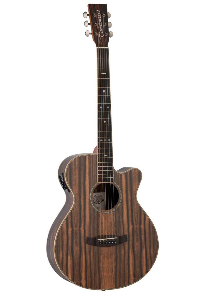 Tanglewood Reunion Pro Super Folk Solid Top All Figured Ebony