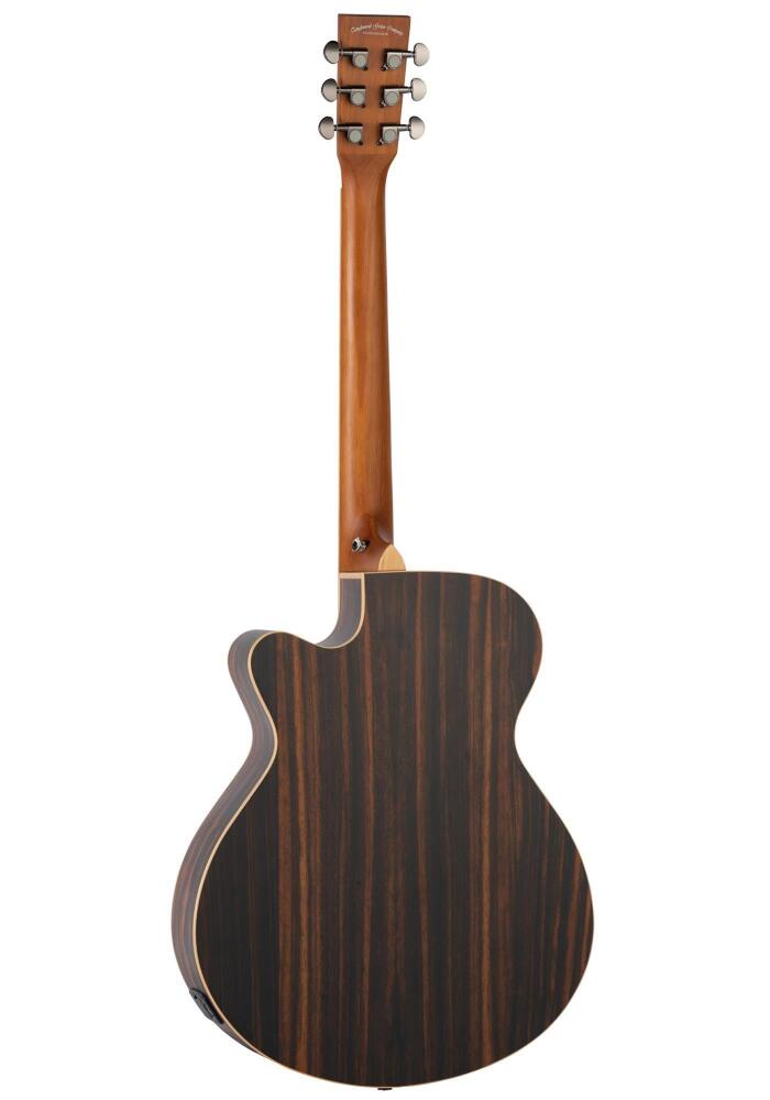 Tanglewood Reunion Pro Super Folk Solid Top All Figured Ebony