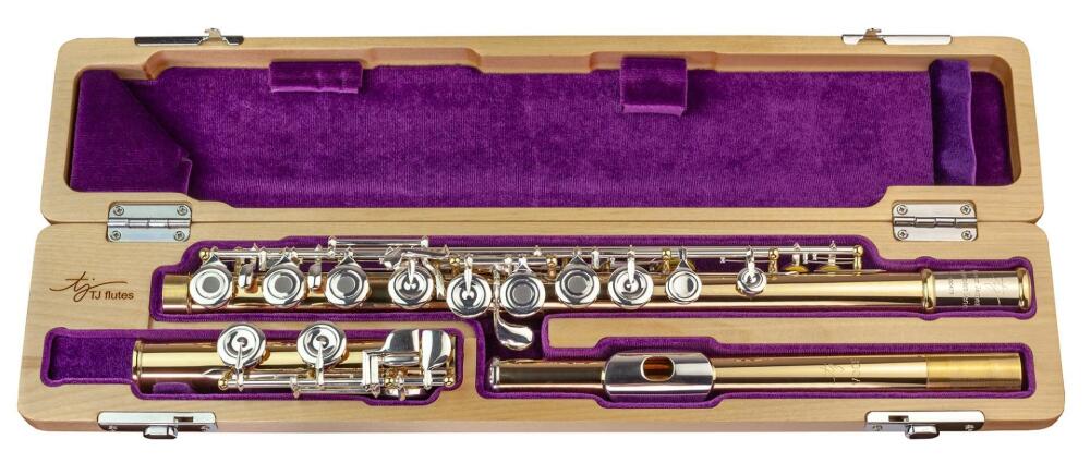 Trevor James Copper Body Flute 958 Silver lip and Riser, Open Hole, C-Foot