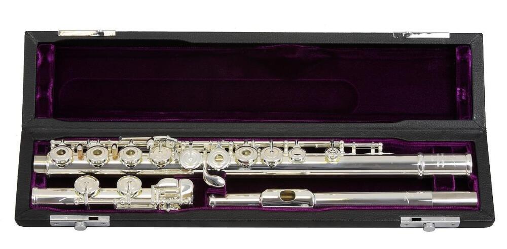 TREVOR JAMES PRIVILEGE FLUTE - TRADITIONAL LIP - SILVER LIP & RISER - OPEN HOLE