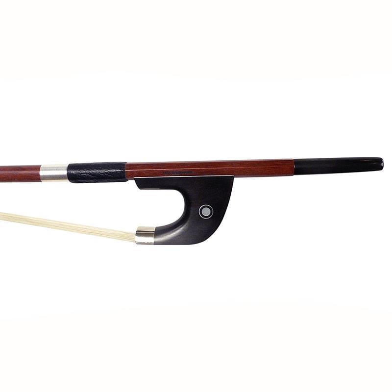 Double Bass Bow Strong Round Half Ebony 1/8 German Pattern