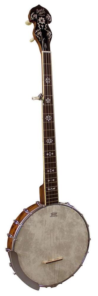 Barnes & Mullins "Albert" Open Backed Banjo Walnut MOP