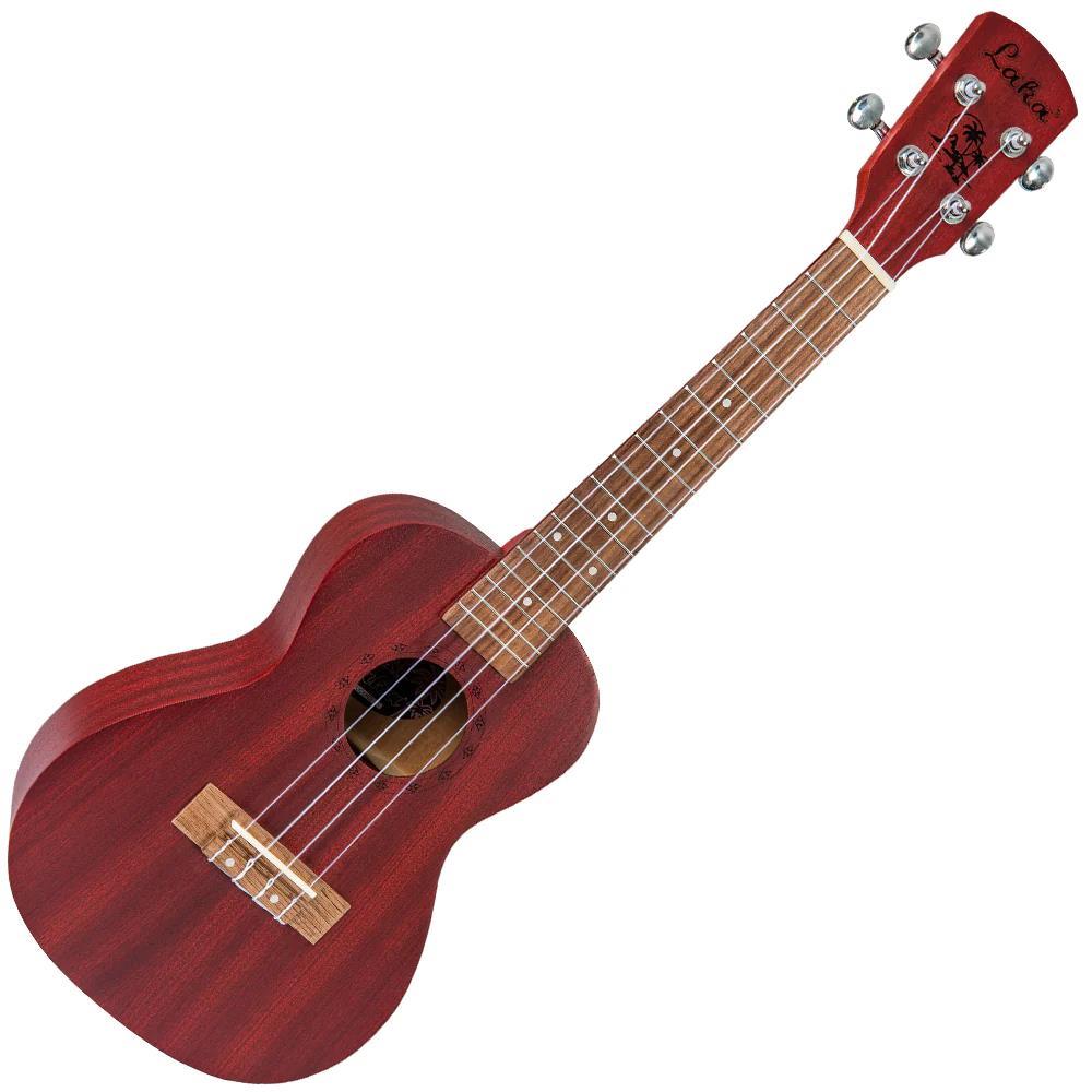 Laka Concert Ukulele & Bag - Red