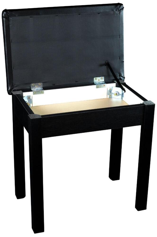 Montford Storage Piano Bench - Matt Black Finish