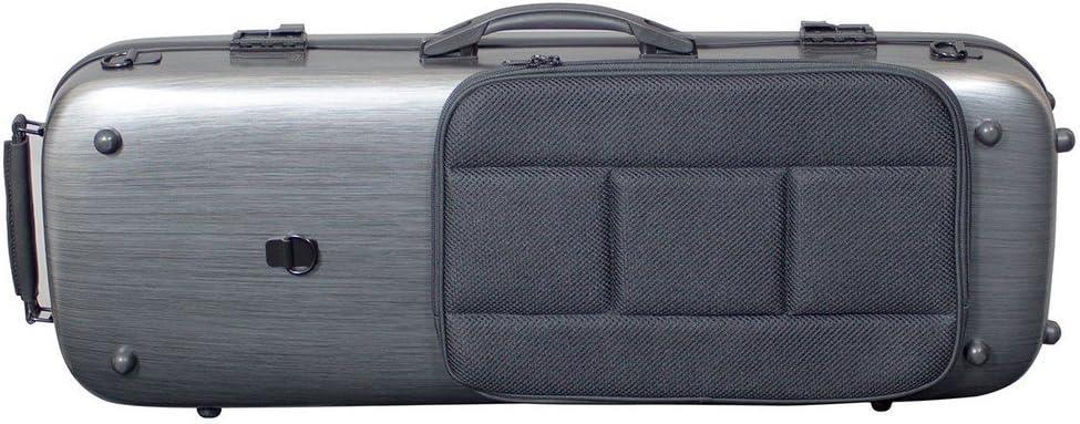 Hidersine Case Polycarbonate Viola Oblong Brushed Silver