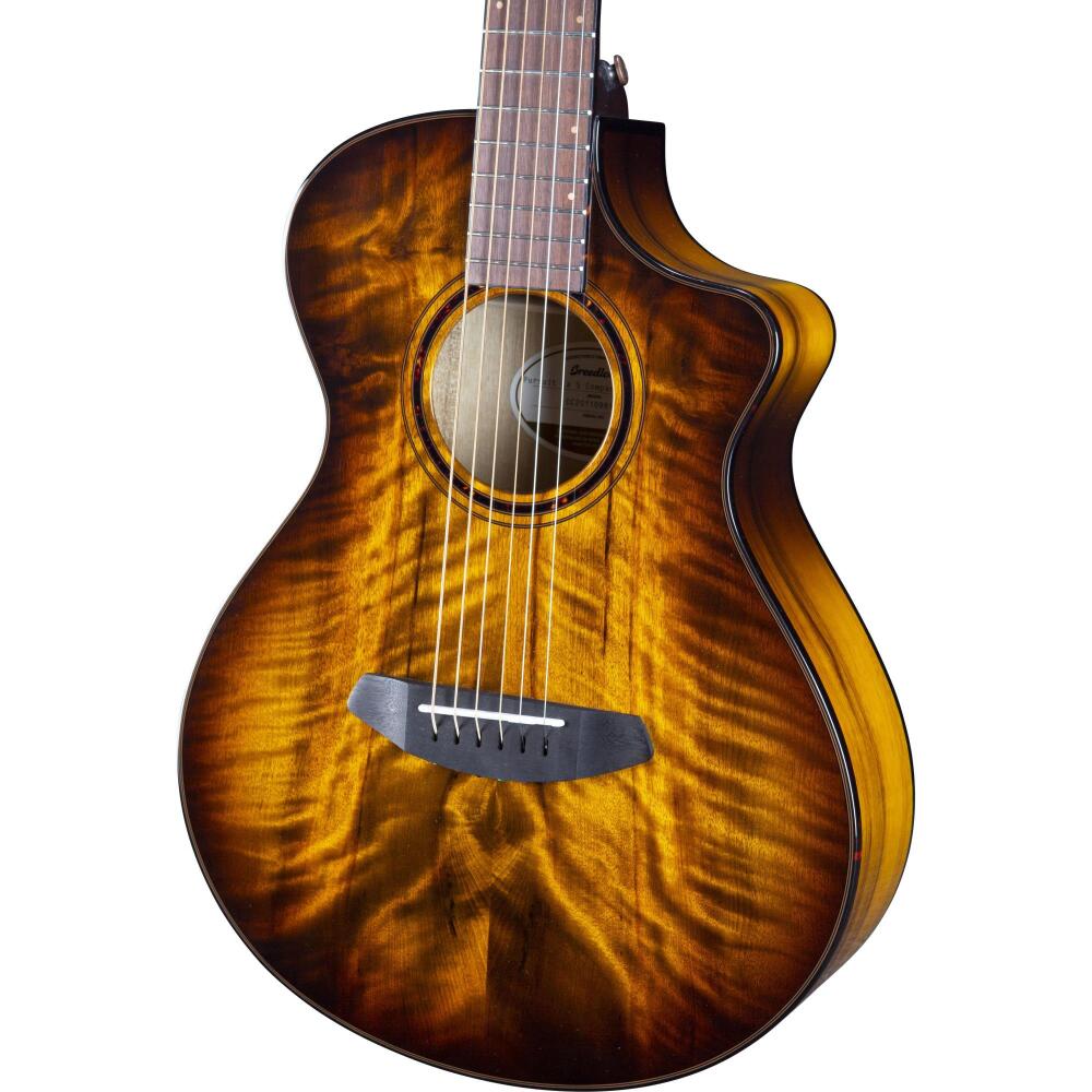 Breedlove Pursuit Exotic Companion Tiger Eye CE, Myrtle Wood