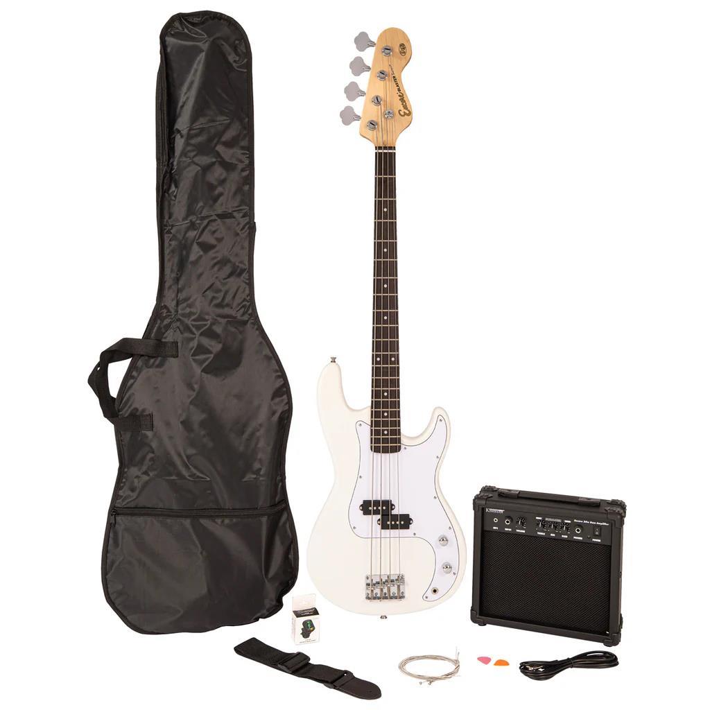 Encore E40 Blaster Bass Guitar Outfit - Vintage White