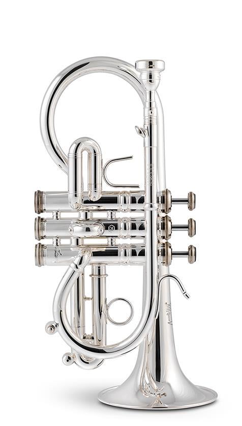 Stomvi Eb Titan Gold Brass Bell Cornet Silver Plated Standard