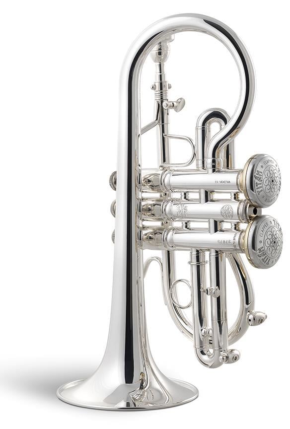 Stomvi Eb Titan Gold Brass Bell Cornet Silver Plated Standard