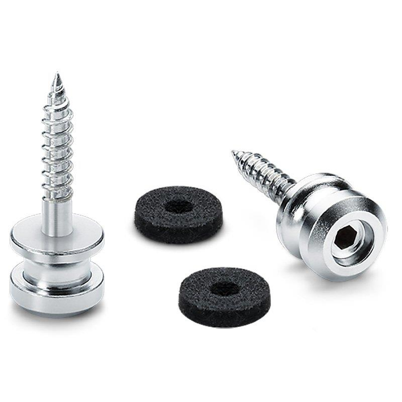 Schaller Guitar S-Lock Endpin and Screw only Small / Pair Satin Chrome