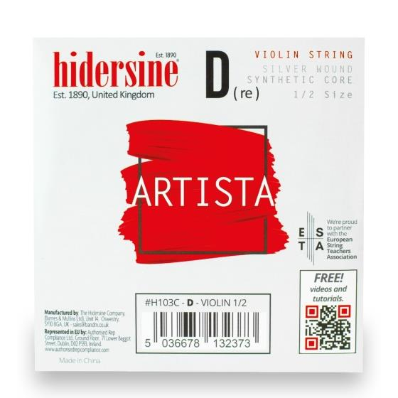 Hidersine Violin D Synthetic Core 1/2 - 1/4