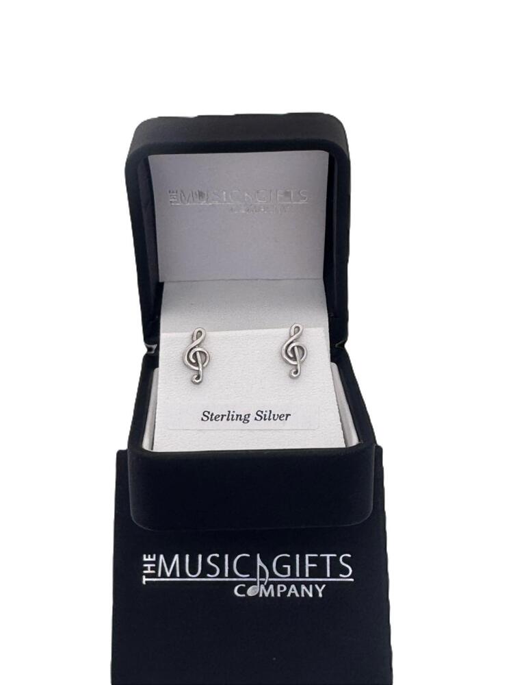 Sterling Silver Treble Clef Earrings