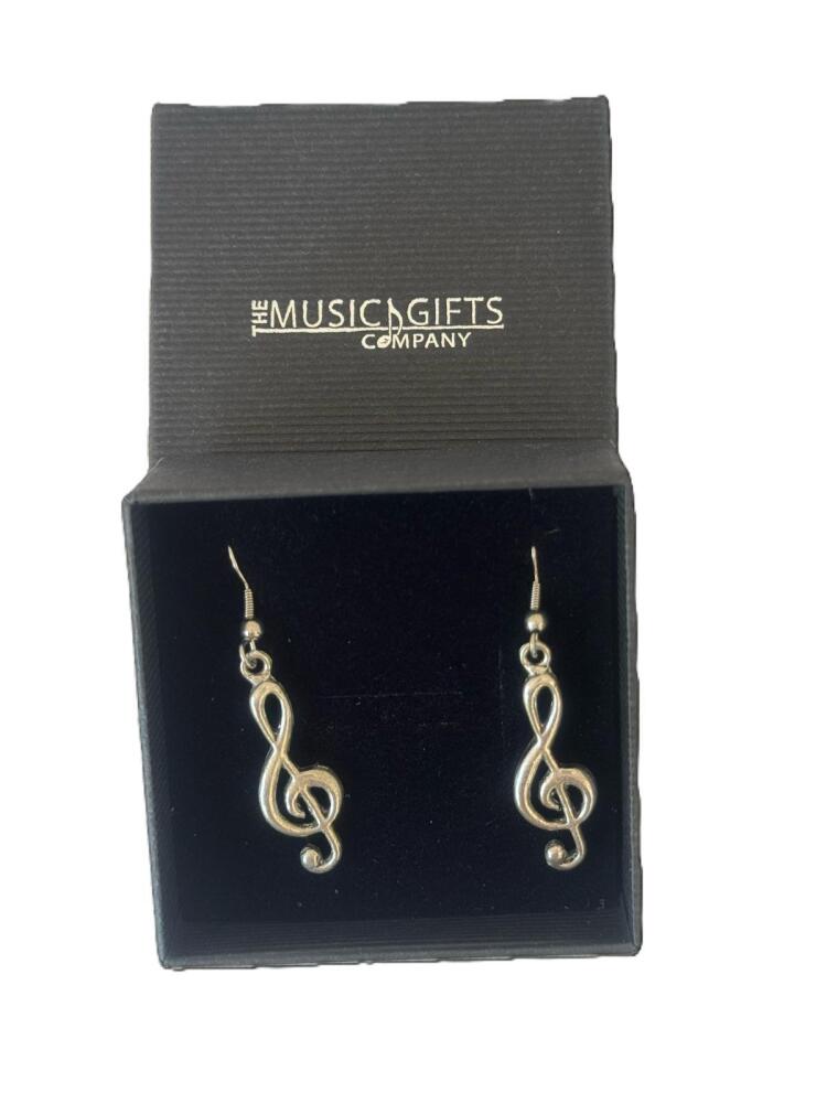 Treble Clef Pewter Earrings
