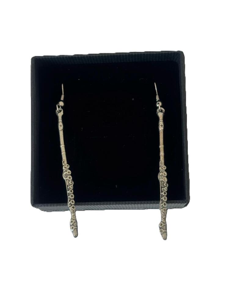 Flute Pewter Earrings