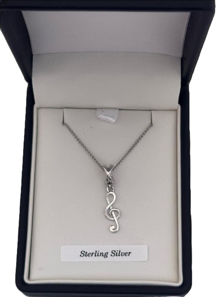 Necklace Sterling Silver Treble Clef pendant
