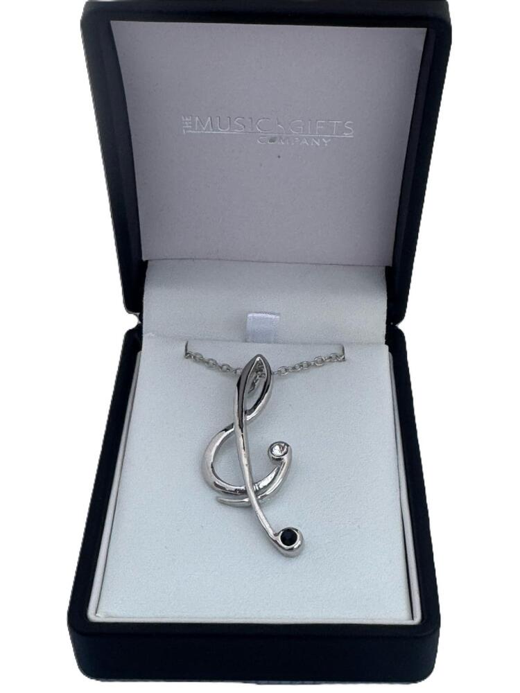Pendant Silver Plate Treble Clef