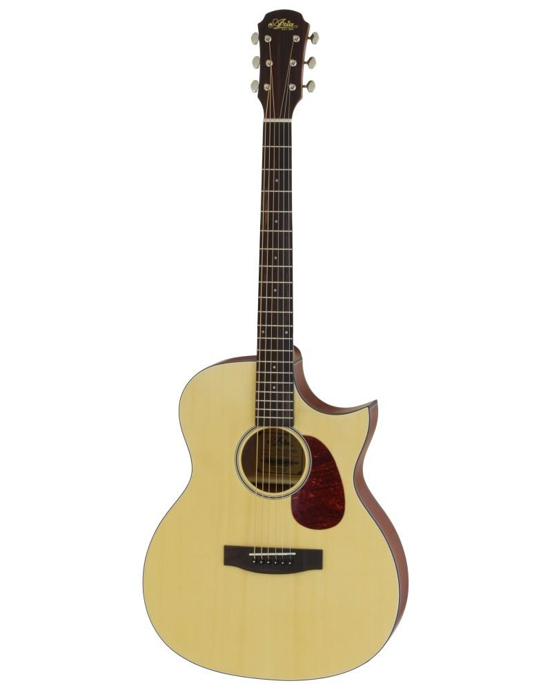 Aria acoustic cutaway elec Matt Natural