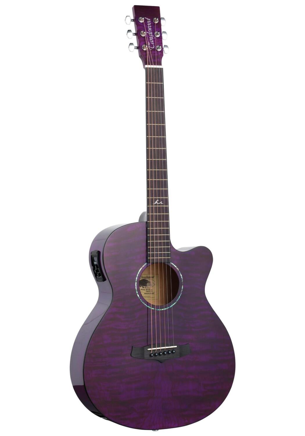 Tanglewood Acoustic Guitar Azure Super Folk Purple