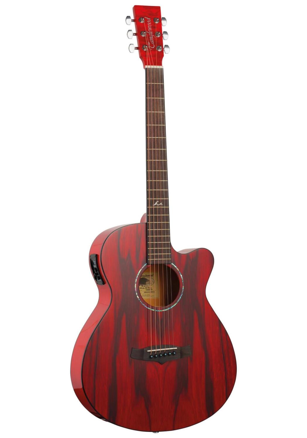 Tanglewood Acoustic Guitar Azure Super Folk Red