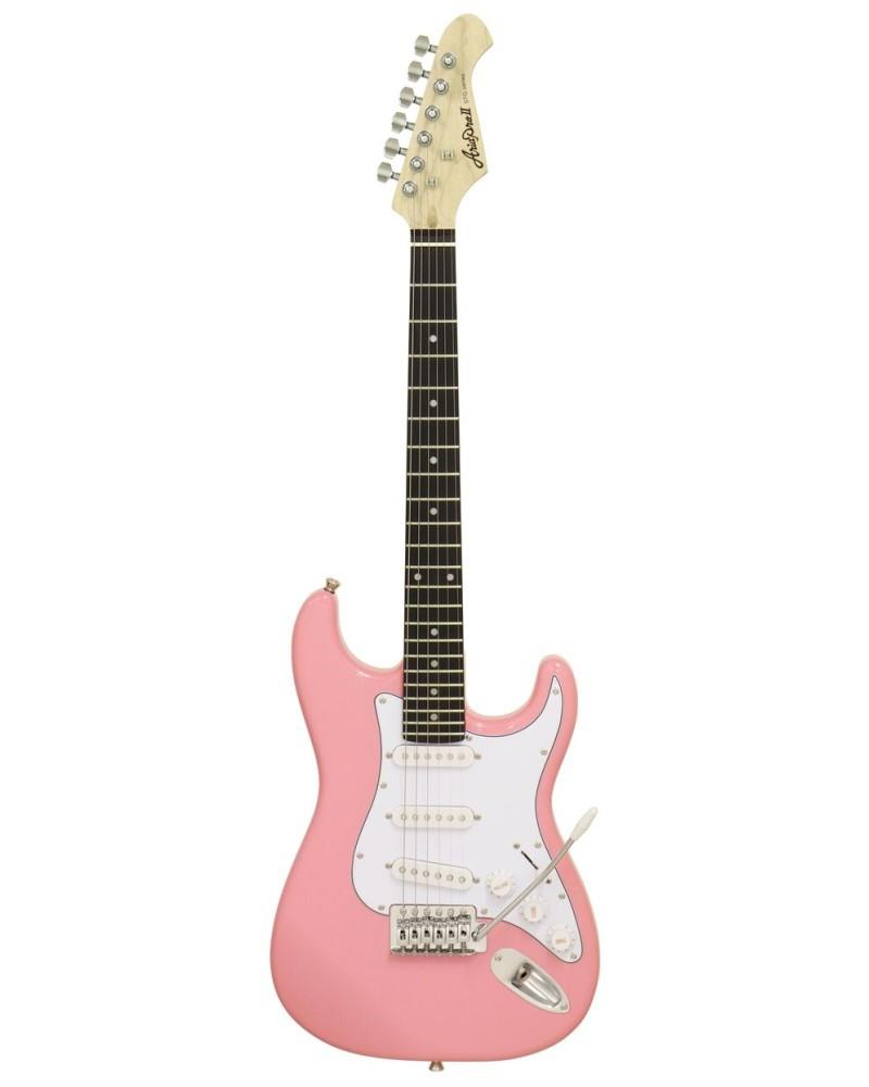 Aria STG Mini Electric Guitar, Pink