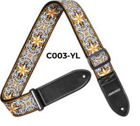 Amumu Guitar Strap Patterned, Leather Ends 34" to 59"