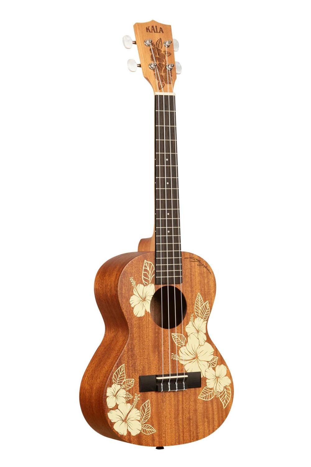 Kala Hibiscus Tenor Ukulele in Mahogany with Bag