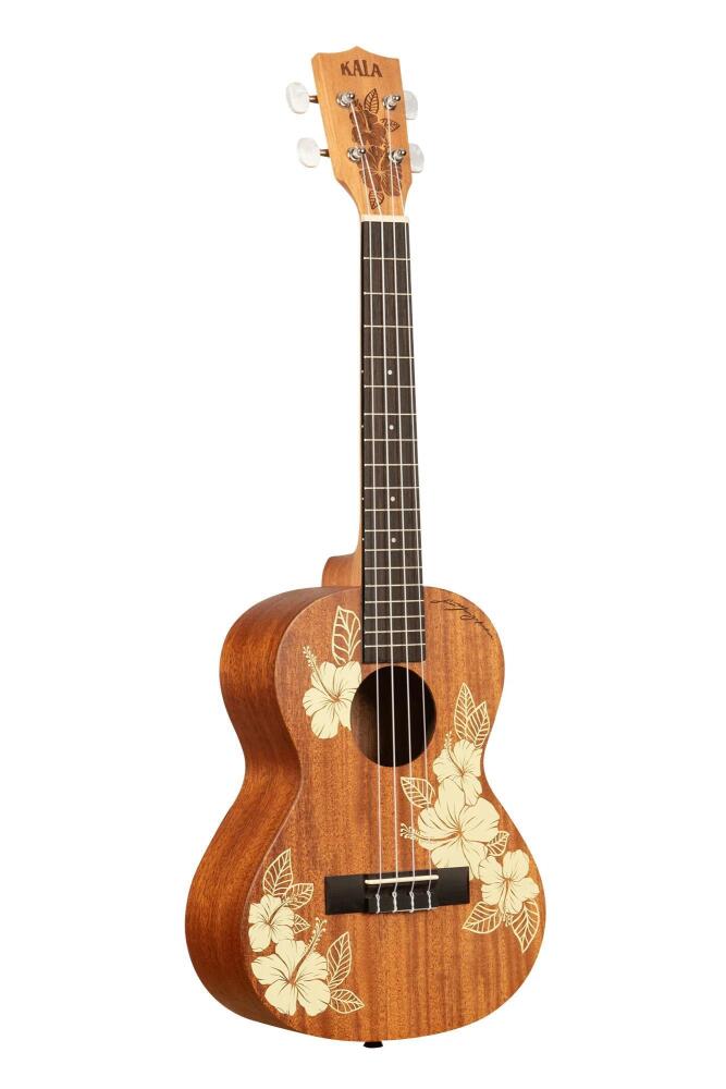 Kala Hibiscus Tenor Ukulele in Mahogany with Bag