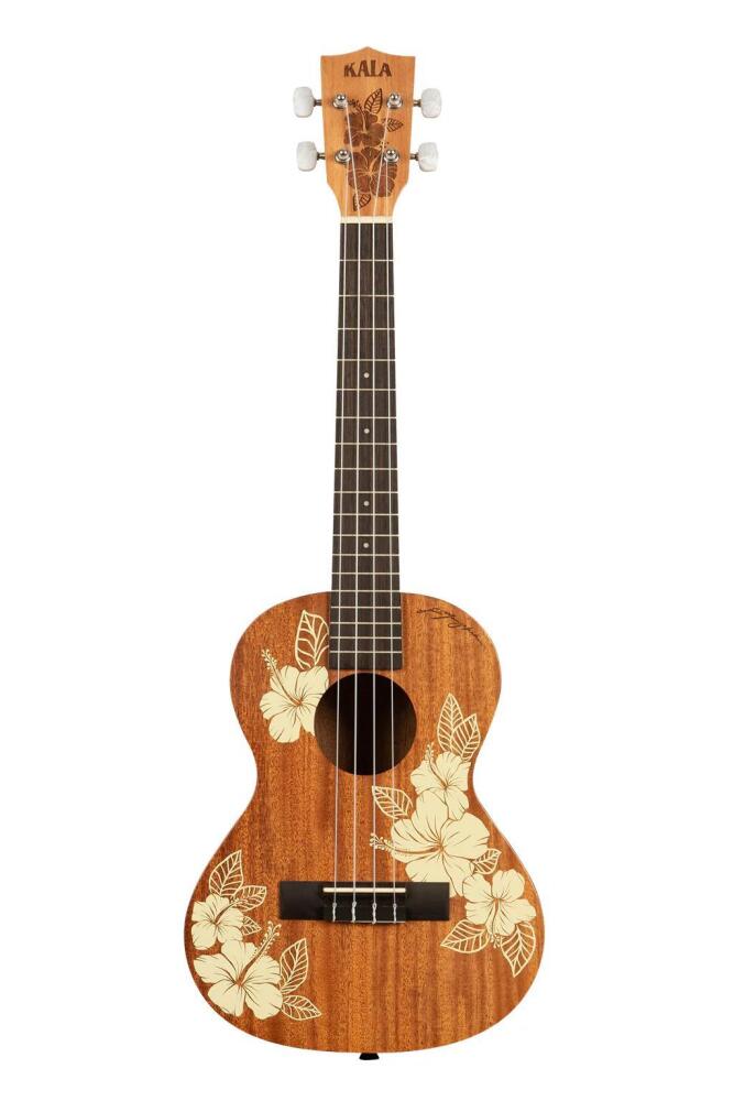 Kala Hibiscus Tenor Ukulele in Mahogany with Bag