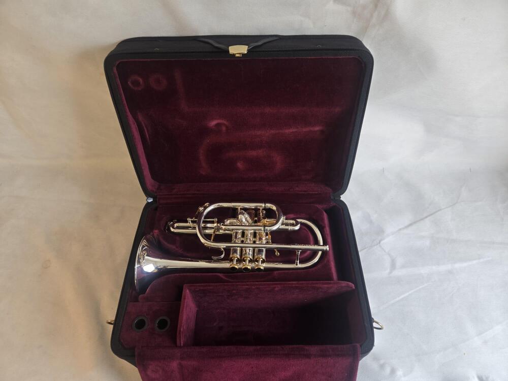 Besson Prestige Cornet in silver plate