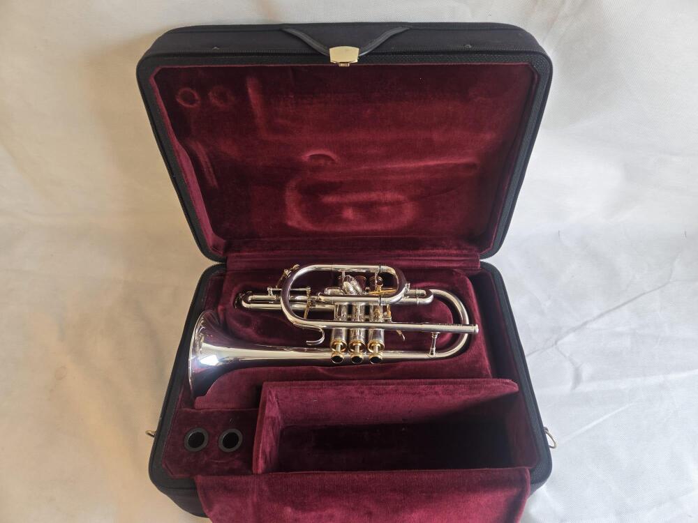 Besson Prestige Cornet in silver plate