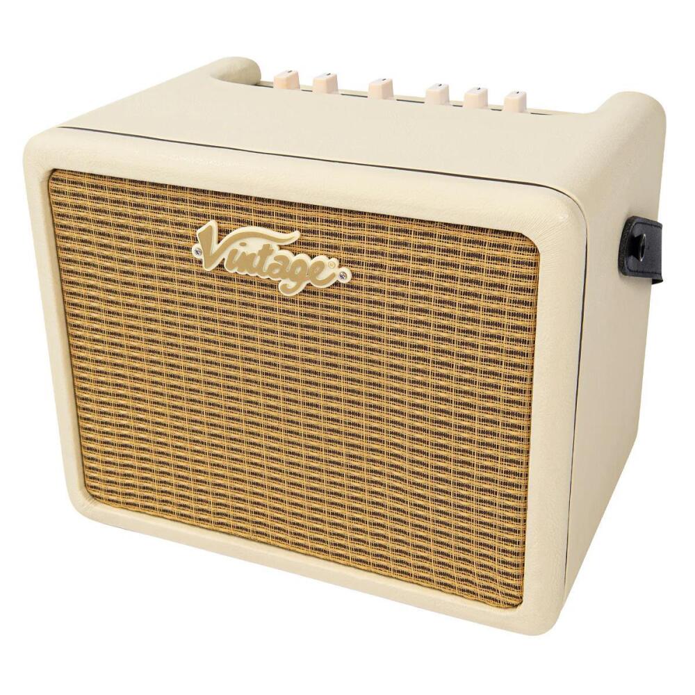 Vintage Retro 20 Bass Combo with DSP - Vintage White