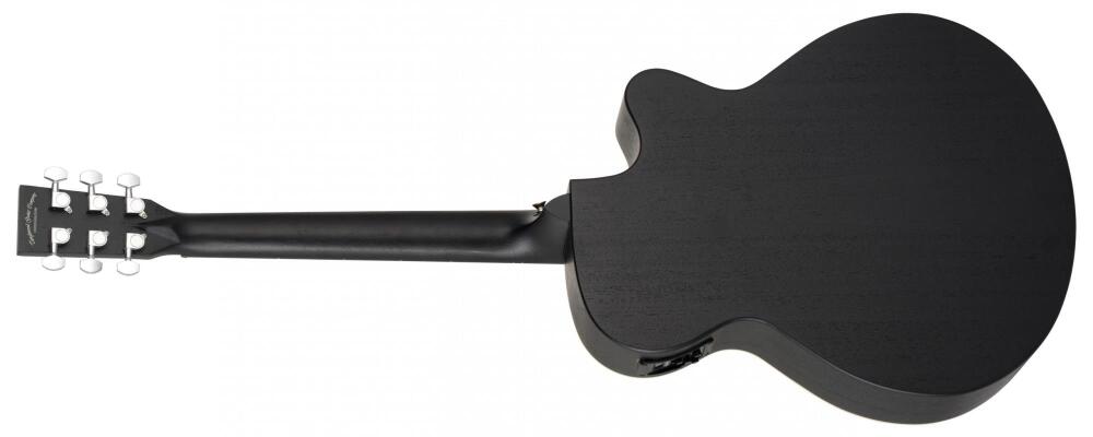 Tanglewood Superfolk Cutaway Guitar Left Handed EQ - Smokestack Black Satin EQ