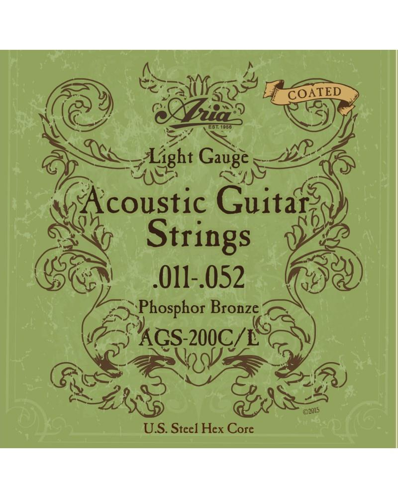 Aria A.Gtr light strings coated .011-.052