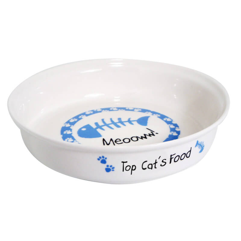 bowl cat blue personalised