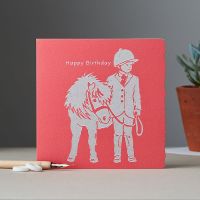 Happy Birthday - Child Leading Pony