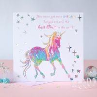 Unicorn Best Mum Card