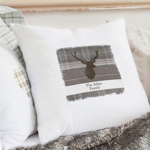 cushion highland stag personalised