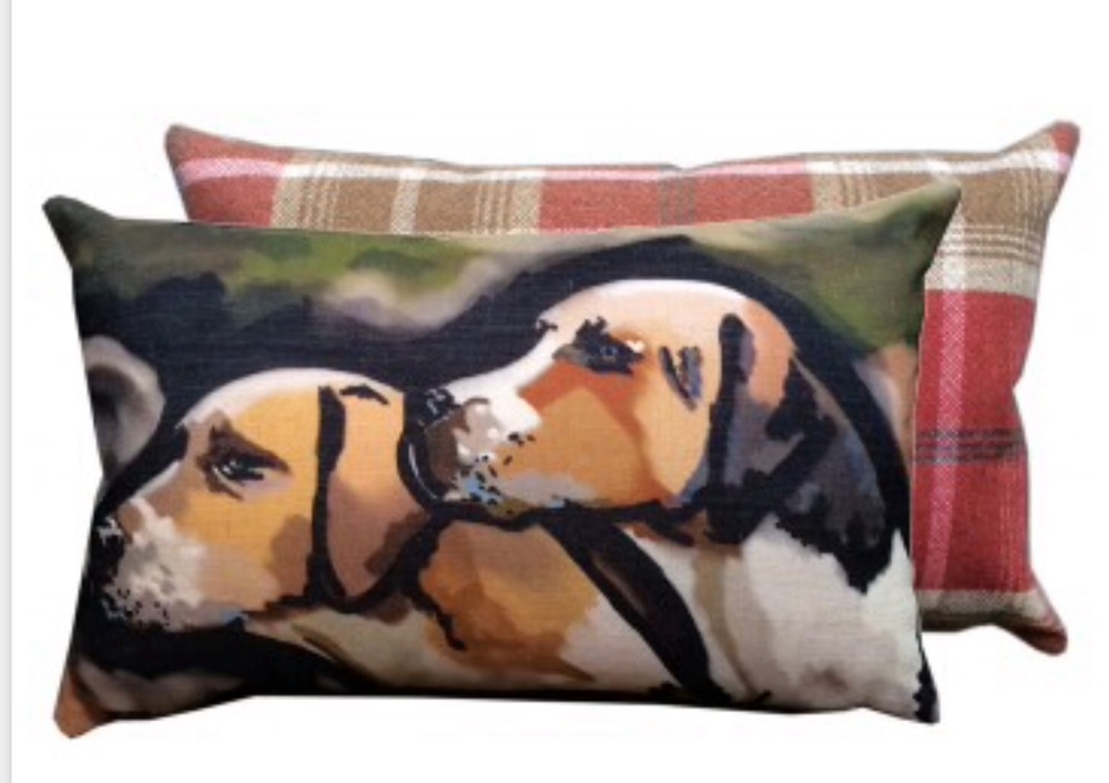 Hounds Brothers Tweed Backed Cushion