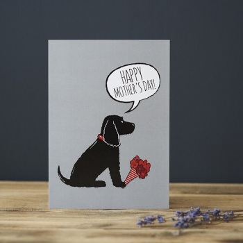 Black Cocker Spaniel Mother’s Day Card