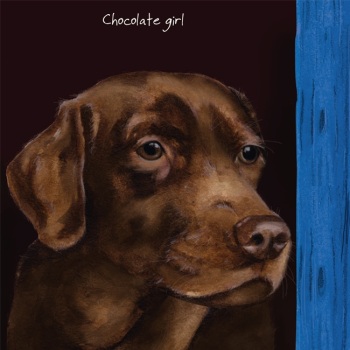 Chocolate Girl Labrador Card