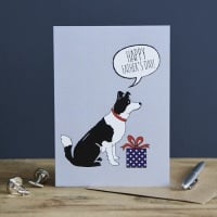 Border Collie Fatherâ€™s Day Card 