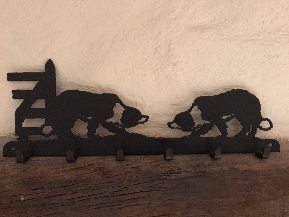 Working Border Collie 6 Hook Key Rack