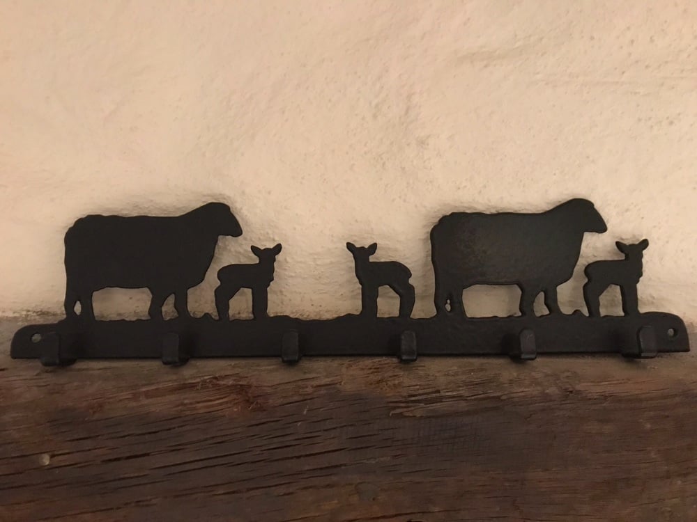 Sheep 6 Hook Key Rack