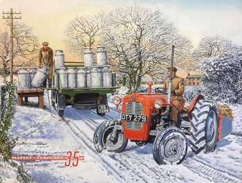 MF35 Tractor Metal Sign